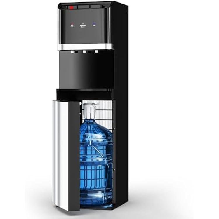 Bottom Loading Water Cooler Dispenser, Charcoal Black