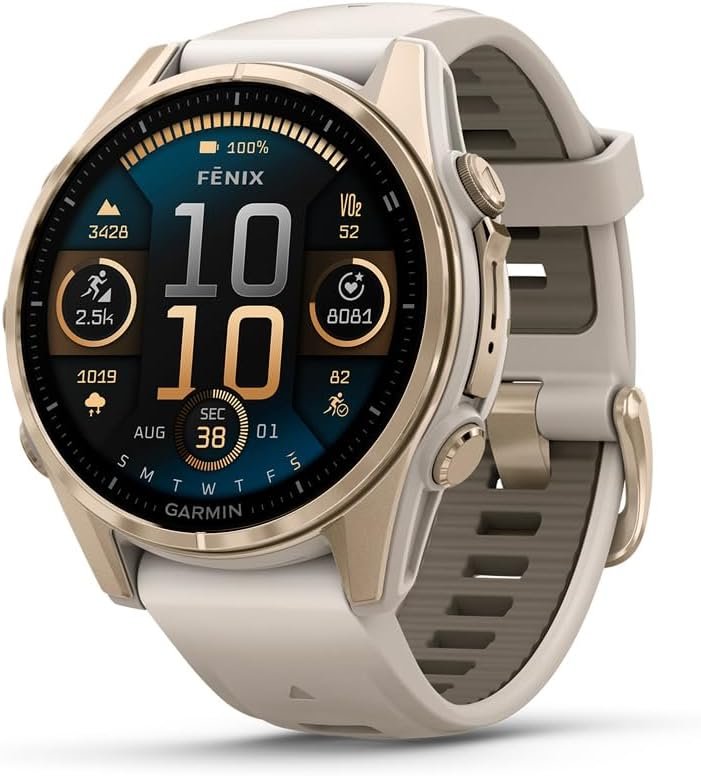 Garmin fēnix® 8, Sapphire, 43mm, Fog Gray/Dark Sandstone