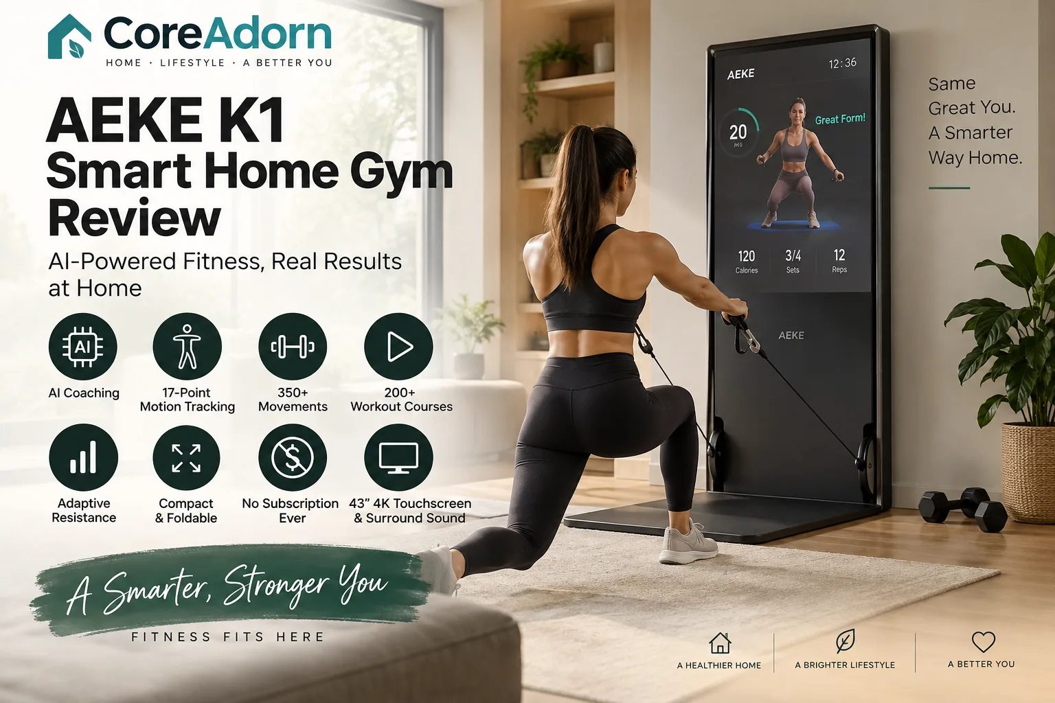AEKE K1 Smart Home Gym AI Fitness Mirror