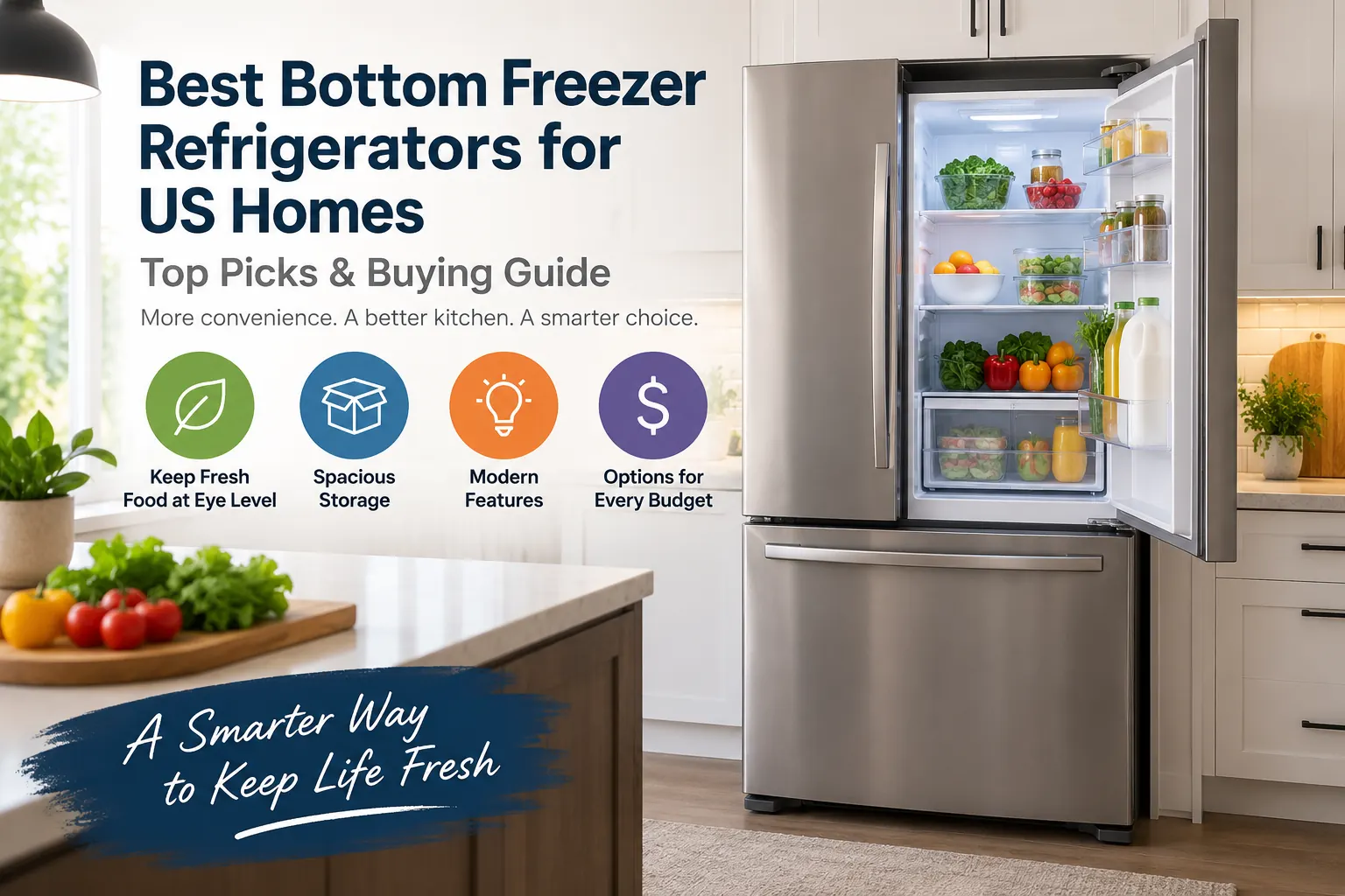 Bottom Freezer Refrigerators for US Homes