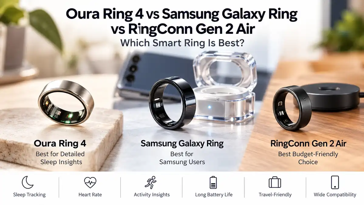 Oura Ring 4 vs Samsung Galaxy Ring vs RingConn Gen 2 Air: Which Smart Ring Is Best?